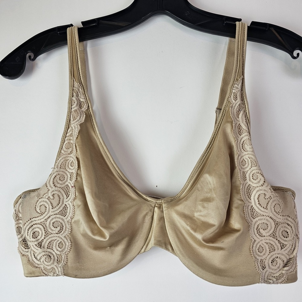 BALI Passion for Comfort Side Smoothing Bra 36D Unlined Underwire Minimizer 1004